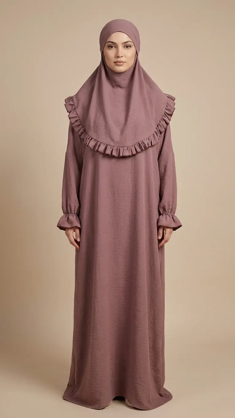 چادر نماز زنانه مدل رز چین‌دار